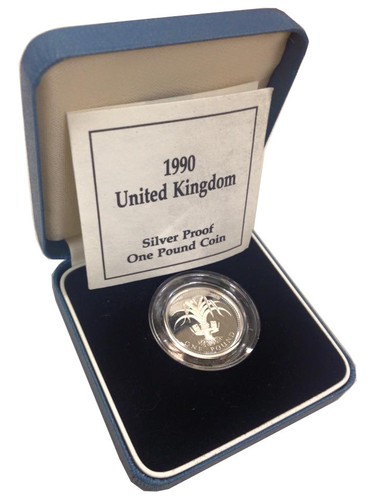Silver proof one pound - silver,