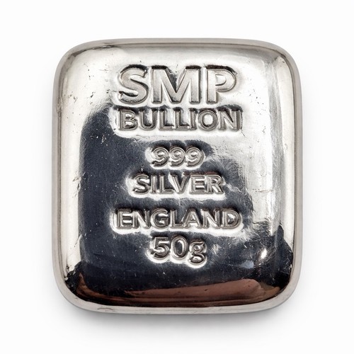 50g cast 999 silver bullion - 999,