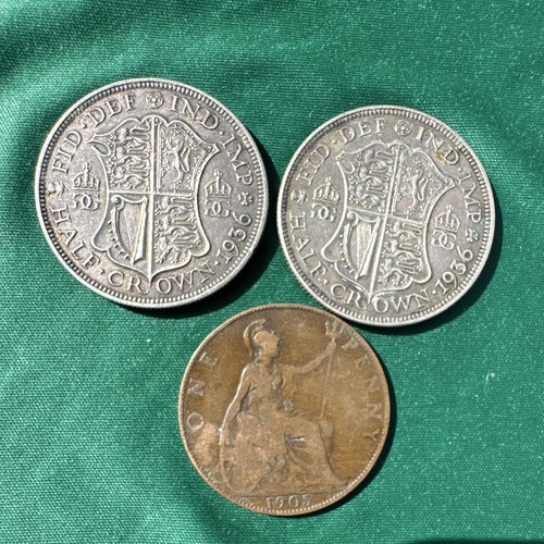 British vintage coin lot 2x - british,