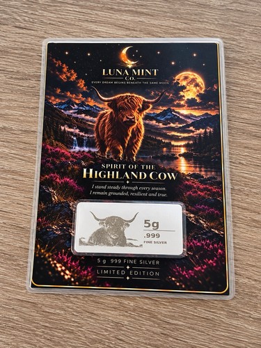 Highland cow 999 - .999, fine