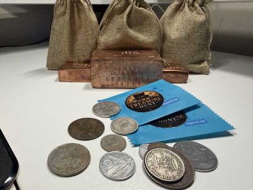 Silver coin treasure - coin, |
