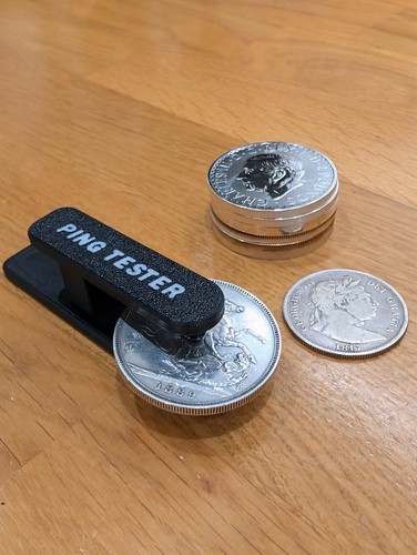 Gold silver coin ping tester - silver,