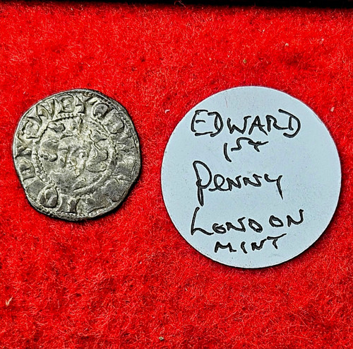 Hammered silver penny - silver, coin