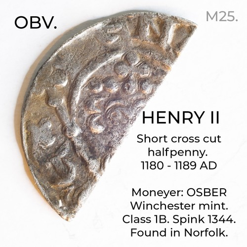 Henry cut silver halfpenny - henry,