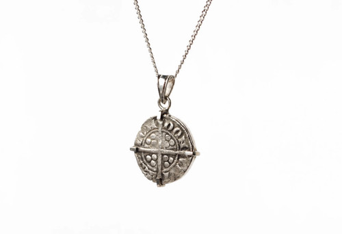Edwardian silver penny pendant - penny,