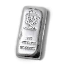 100 Gram Cast Silver Bar by