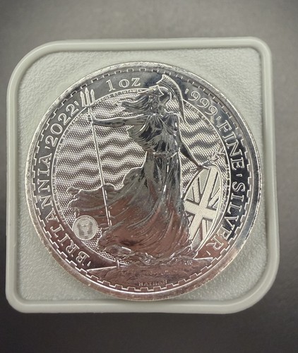 1oz silver britannia 2022 - silver, qeii