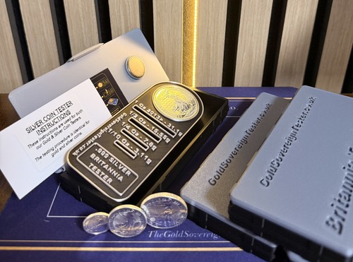 Silver britannia coin tester - britannia,